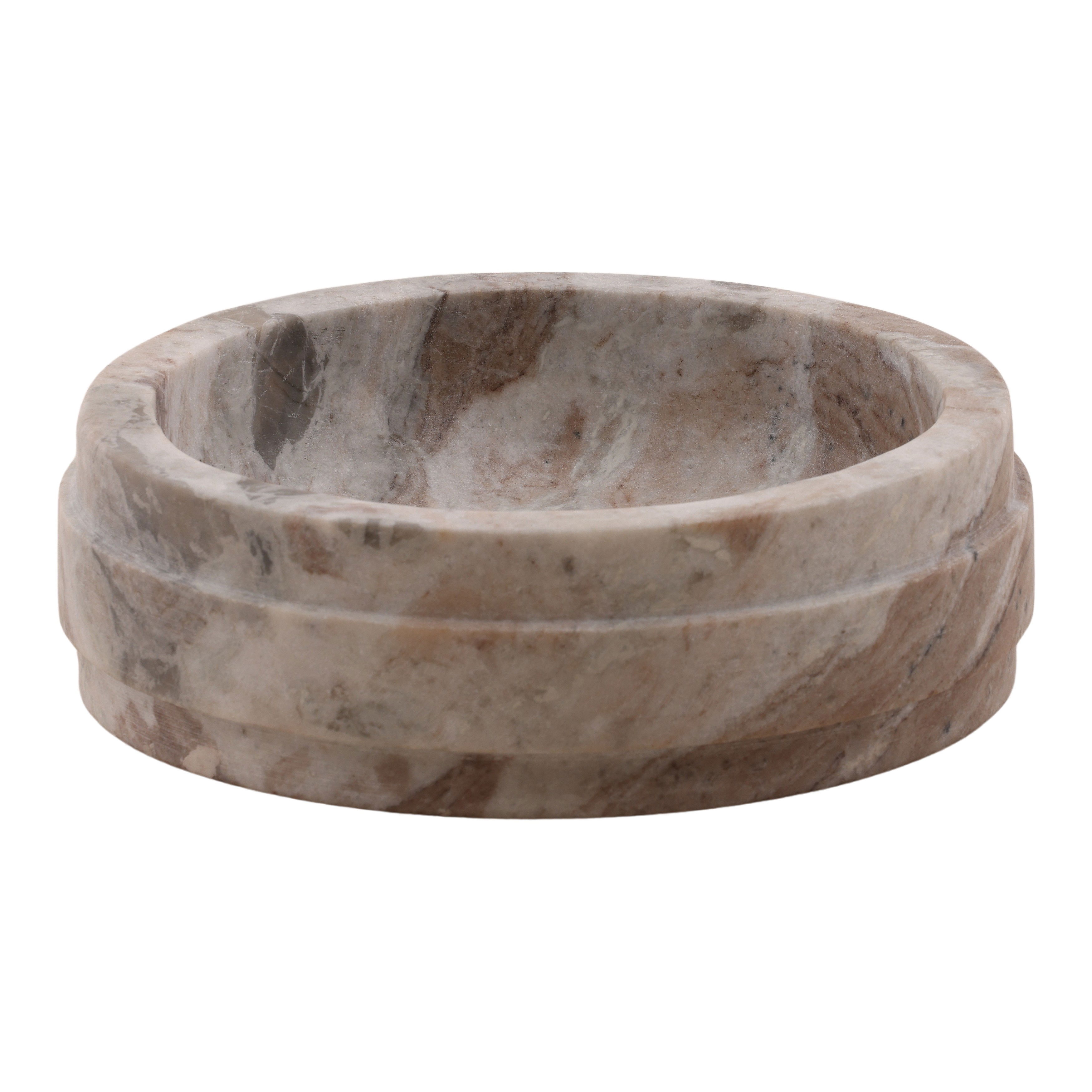 Yarden Bowl Brown, Decor by Dovetail, 14" width x 4.2" height x 14" diameter x 14" depth View 1