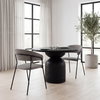 Carolyn Contoured Back Dining Side Chair | Gray Fabric with Metal, Dining Chair by Mercana, 20.5" length x 22.75" width x 31" height thumbnail 4