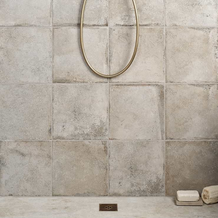 Online Designer Bathroom Seville Efeso Gray 12x12 Travertine Look Matte Porcelain Tile