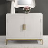 Front Range White 2 Door Cabinet, Furniture by Uttermost, 40.25" width x 34" height x 13" depth thumbnail 2