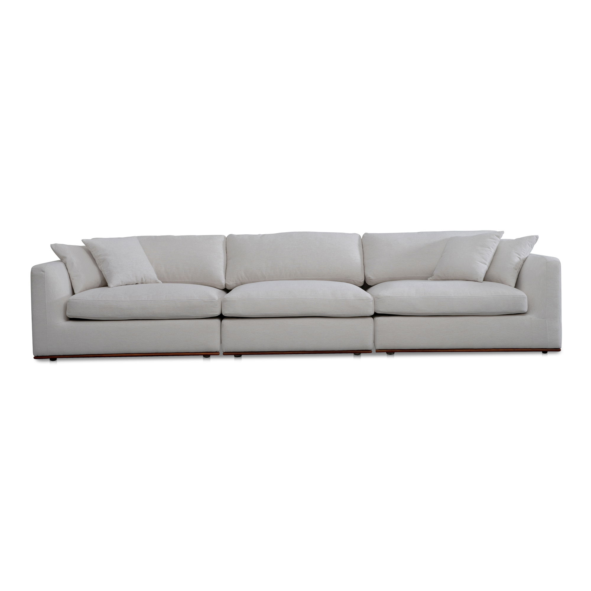 Rue Modular Sofa Off White, Sofas & Sectional by Moe's Home, 136.2" width x 23.6" height x 41" depth View 1