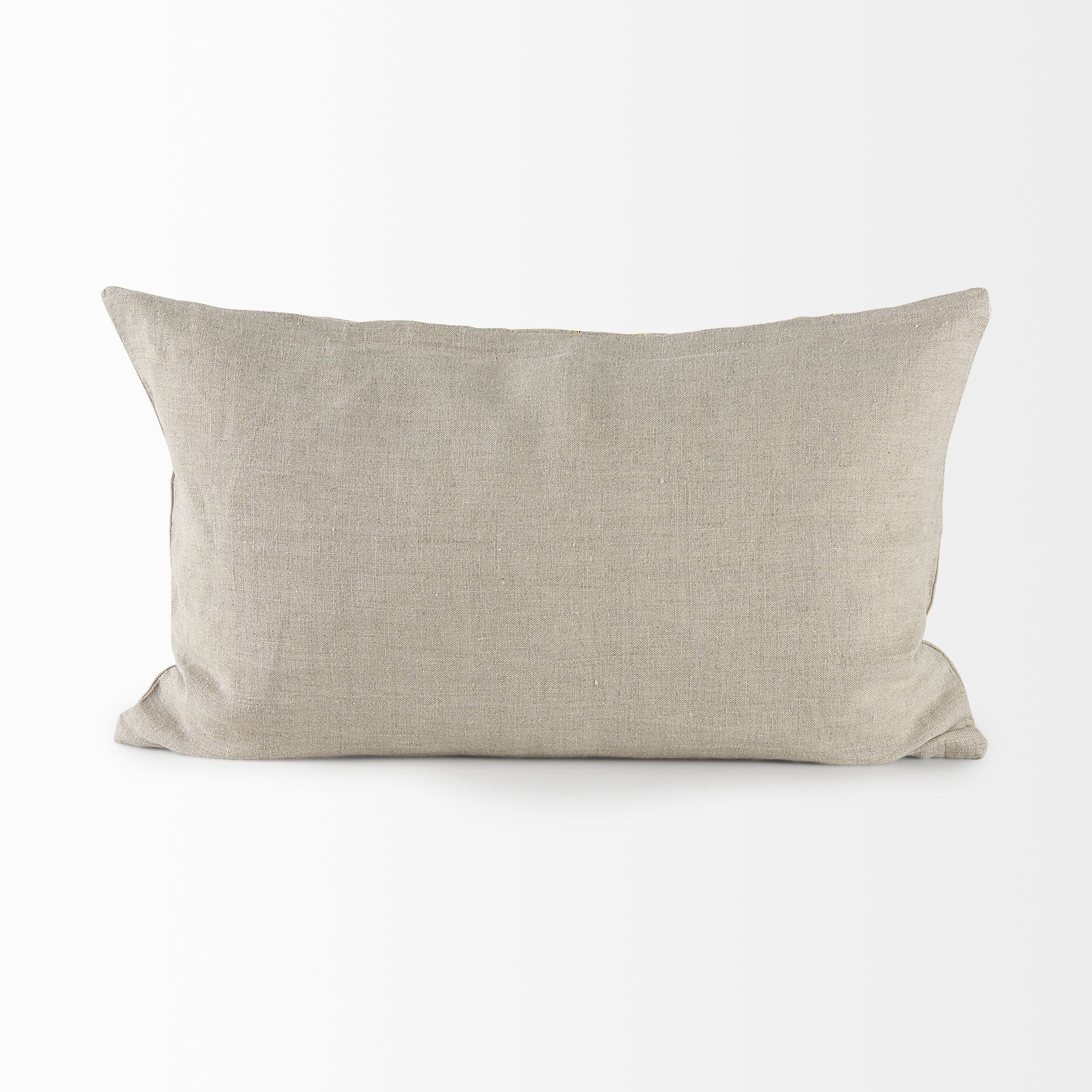 Danika  Beige and Gold Fabric Decorative Pillow Cover large image 