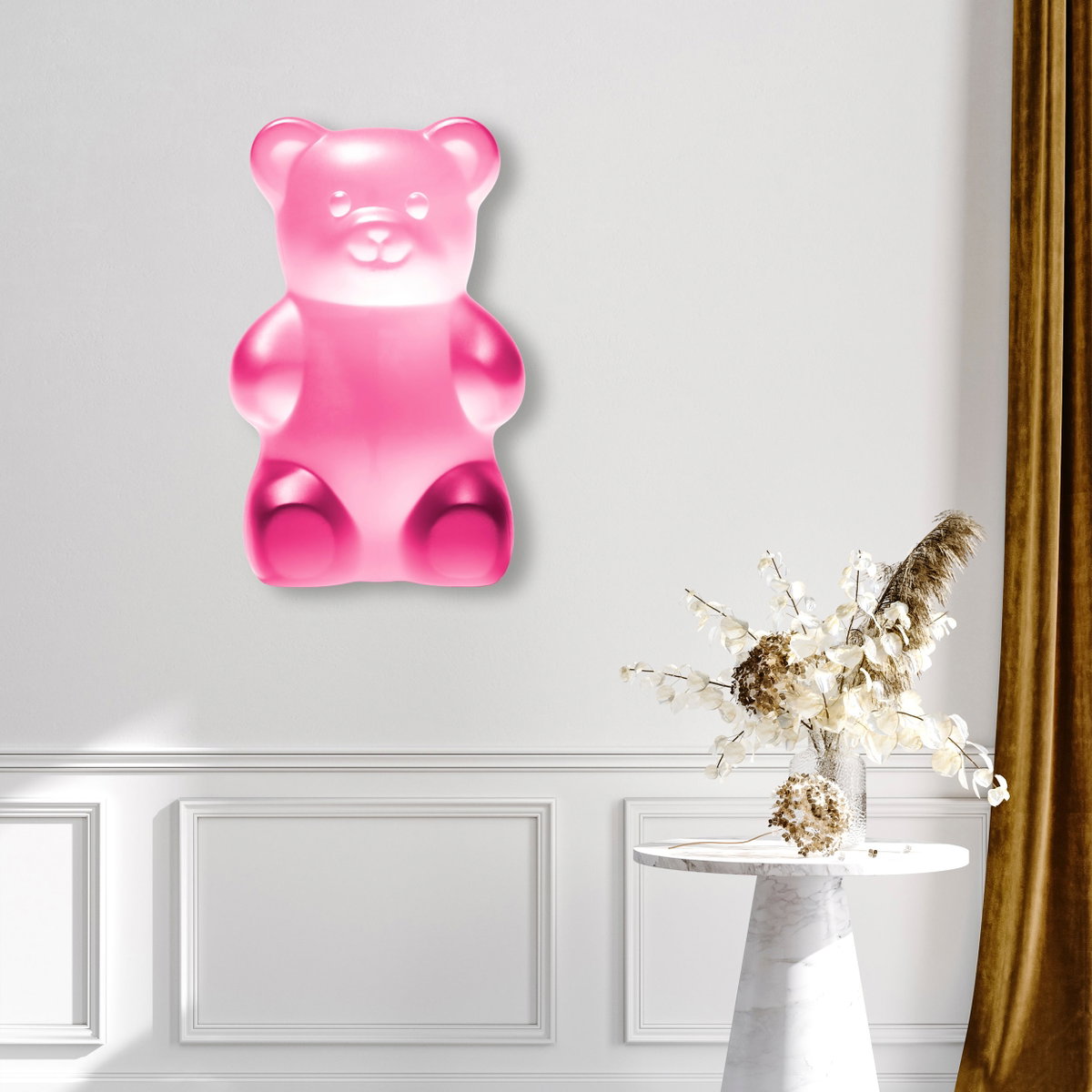 Gummy Bear Bubble Gum Pink (No Embellishment), by Oliver Gal,  15x10 View 3