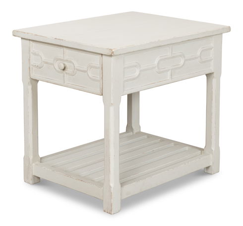 Isla Side Table  Antique White