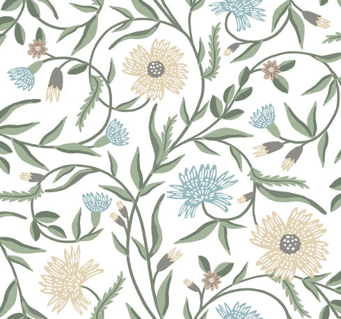 Aster White Wallpaper