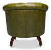 Bastian Armchair, Britain Green Leather, Seating by Sarreid, 33" length x 33" width x 31" height thumbnail 10