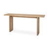 Grier 65' Light Brown Solid Wood with Cane Console Table, by Mercana, 65" length x 16" width x 29" height thumbnail 1