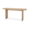Grier 65' Light Brown Solid Wood with Cane Console Table, by Mercana, 65" length x 16" width x 29" height thumbnail 1