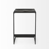 Kiran Backless 26in Seat Counter Stool | Black Wood with Black Metal, Counter & Bar Stool by Mercana, 17" length x 17" width x 26" height thumbnail 6