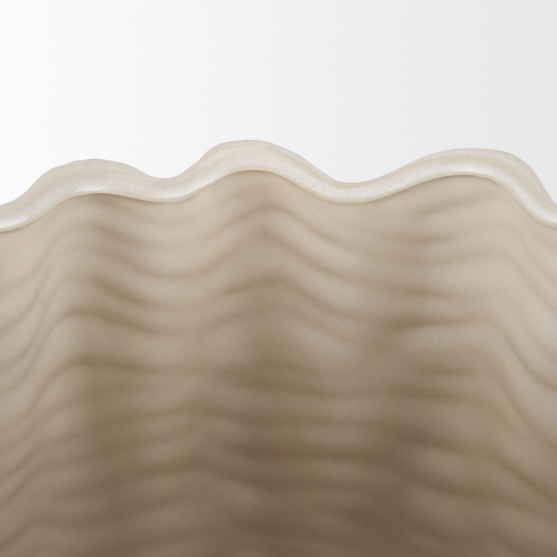 Velia Short Seashell Sculptural Cream Glazed Ceramic Vase, by Mercana, 11.61" length x 11.42" width x 11.02" height View 6