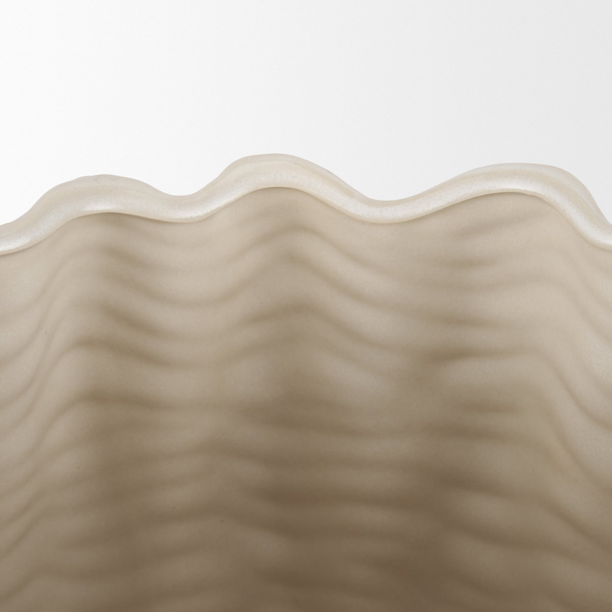 Velia Short Seashell Sculptural Cream Glazed Ceramic Vase, by Mercana, 11.61" length x 11.42" width x 11.02" height View 6