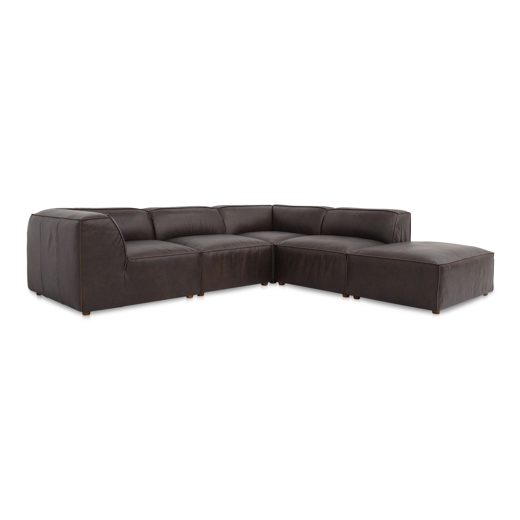 Form Classic L-shaped Modular Sectional Espresso Brown large image 
