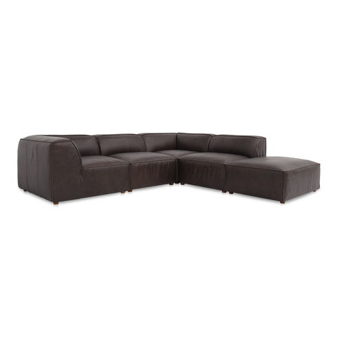 Form Classic L-shaped Modular Sectional Espresso Brown