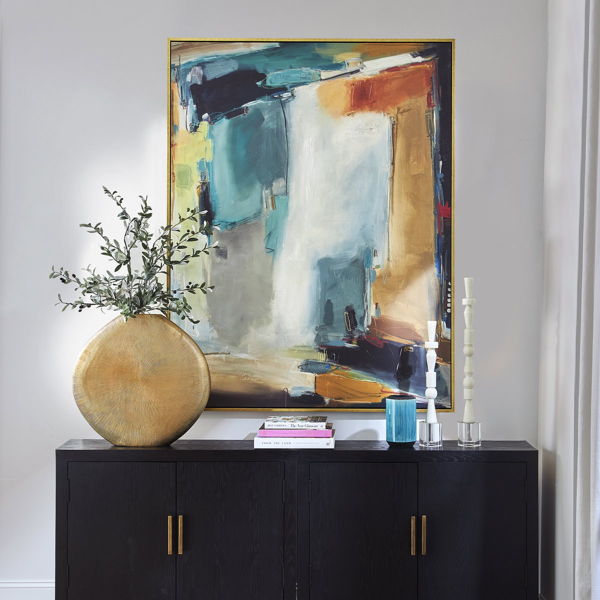 Painters High Revisited Framed Abstract Art, by Uttermost, 51.5" width x 66" height x 2" depth View 2