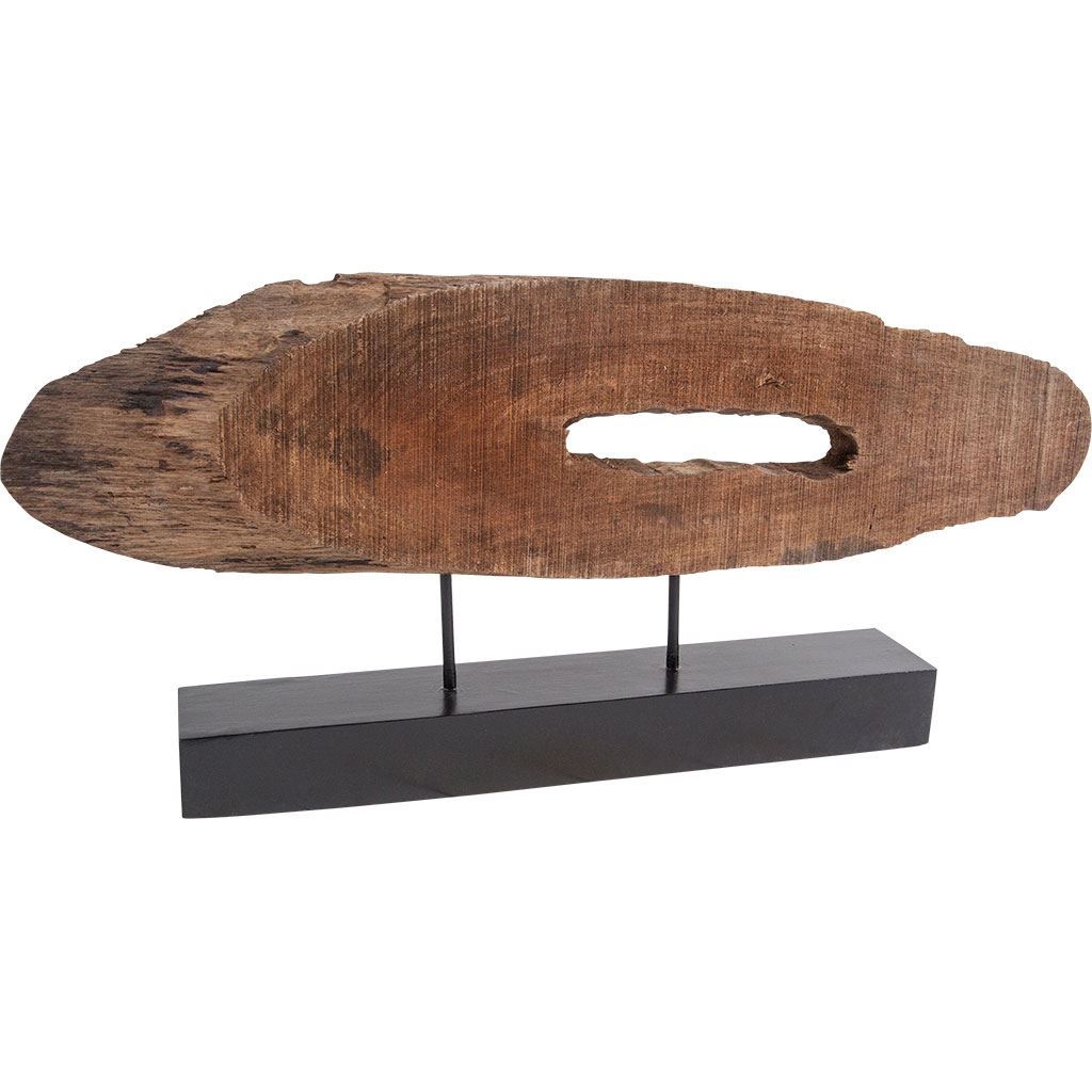 Yeadon I 5L x 34W Brown Shaped Oval Wood Object, Decorative Object by Mercana, 4.5" length x 34" width x 15.2" height View 1