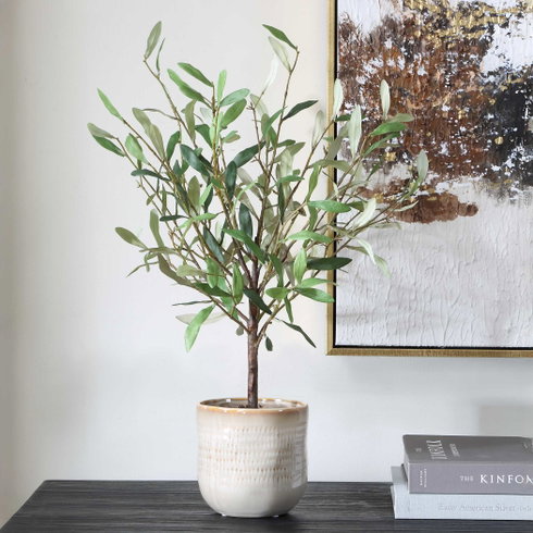Solea Olive Accent & Textured Vase