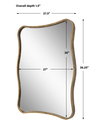 Pavia Curvy Vanity Mirror, by Uttermost, 2'3.5" width x 3'0.25" height x 1.5" depth thumbnail 3