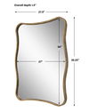 Pavia Curvy Vanity Mirror, by Uttermost, 27.5" width x 36.25" height x 1.5" depth thumbnail 3