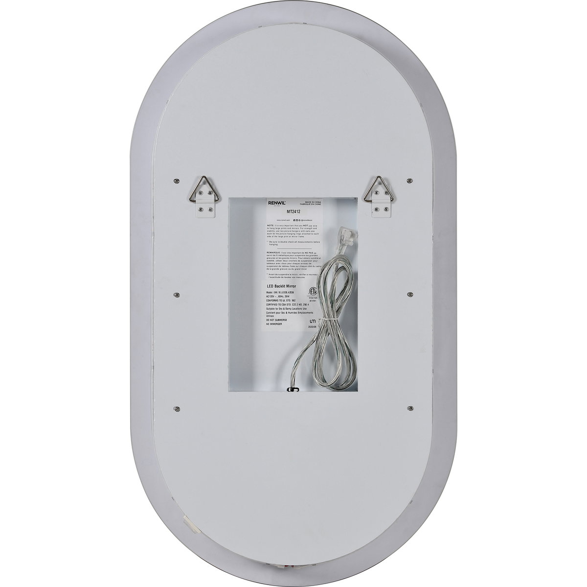 Kato Led Mirror, by Renwil, 36" height x 2.25" depth View 3