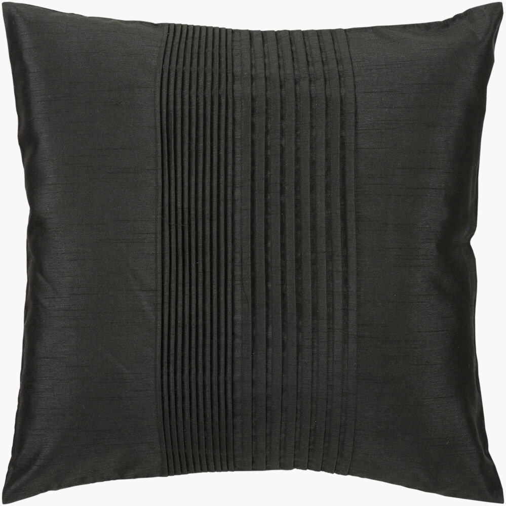 Solid Pleated Accent Pillow, Decorative Pillow by Surya, 18" length x 18" width