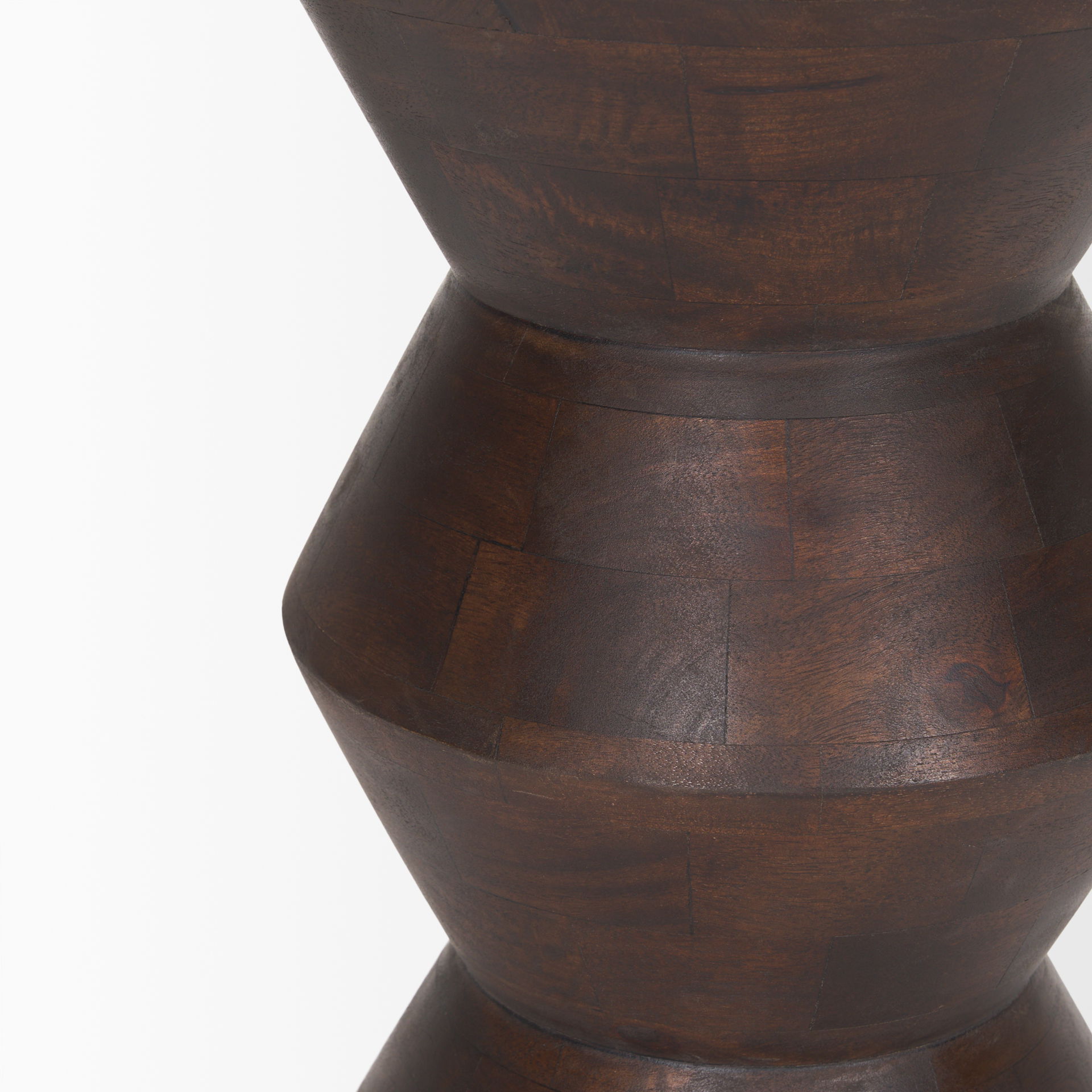 Odessa Dark Brown Wood Accent Table, Side & End Table by Mercana, 12" length x 12" width x 17.5" height View 8