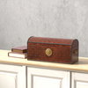 Baron's Leather Box  Oxblood, by Sarreid, 8" length x 1'8" width x 9" height thumbnail 9