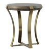 Unite Brass Leg Wood Side Table thumbnail 0