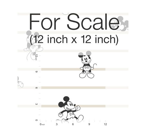 Disney Mickey Mouse Stripe Black & White Wallpaper