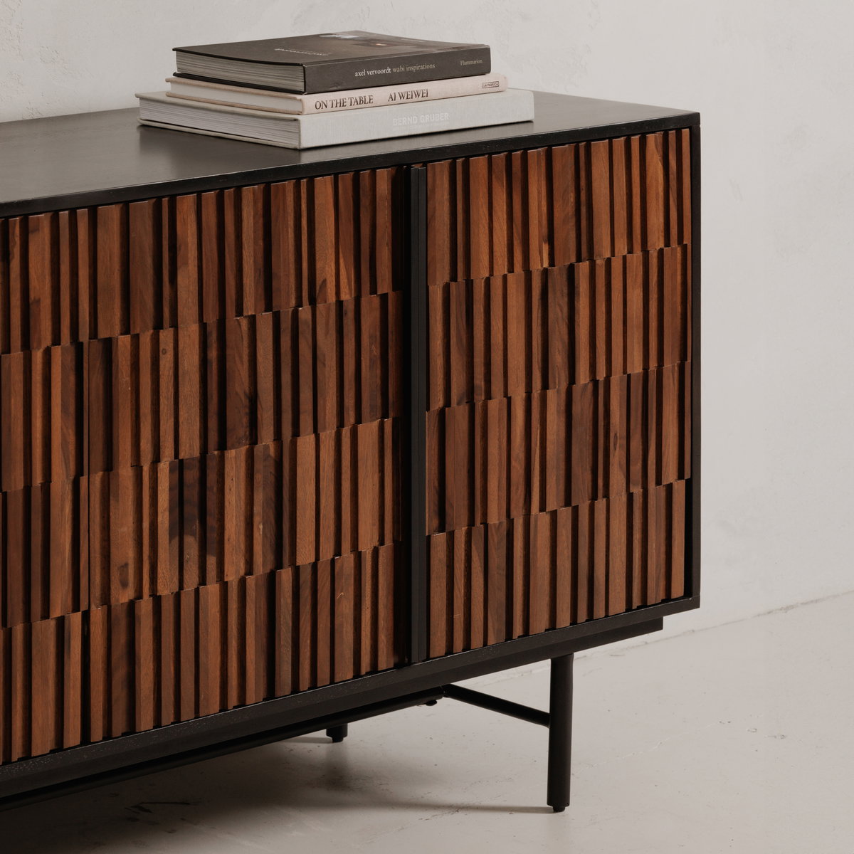 Jackson Sideboard Black, Cabinets & Sideboard by Moe's Home, 68.5" width x 30" height x 18" depth View 7