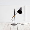 Fragon II(26'H) Black/Gold Metal Adjustable Cone Shade Table Lamp, by Mercana, 9" length x 9" width x 26" height thumbnail 4