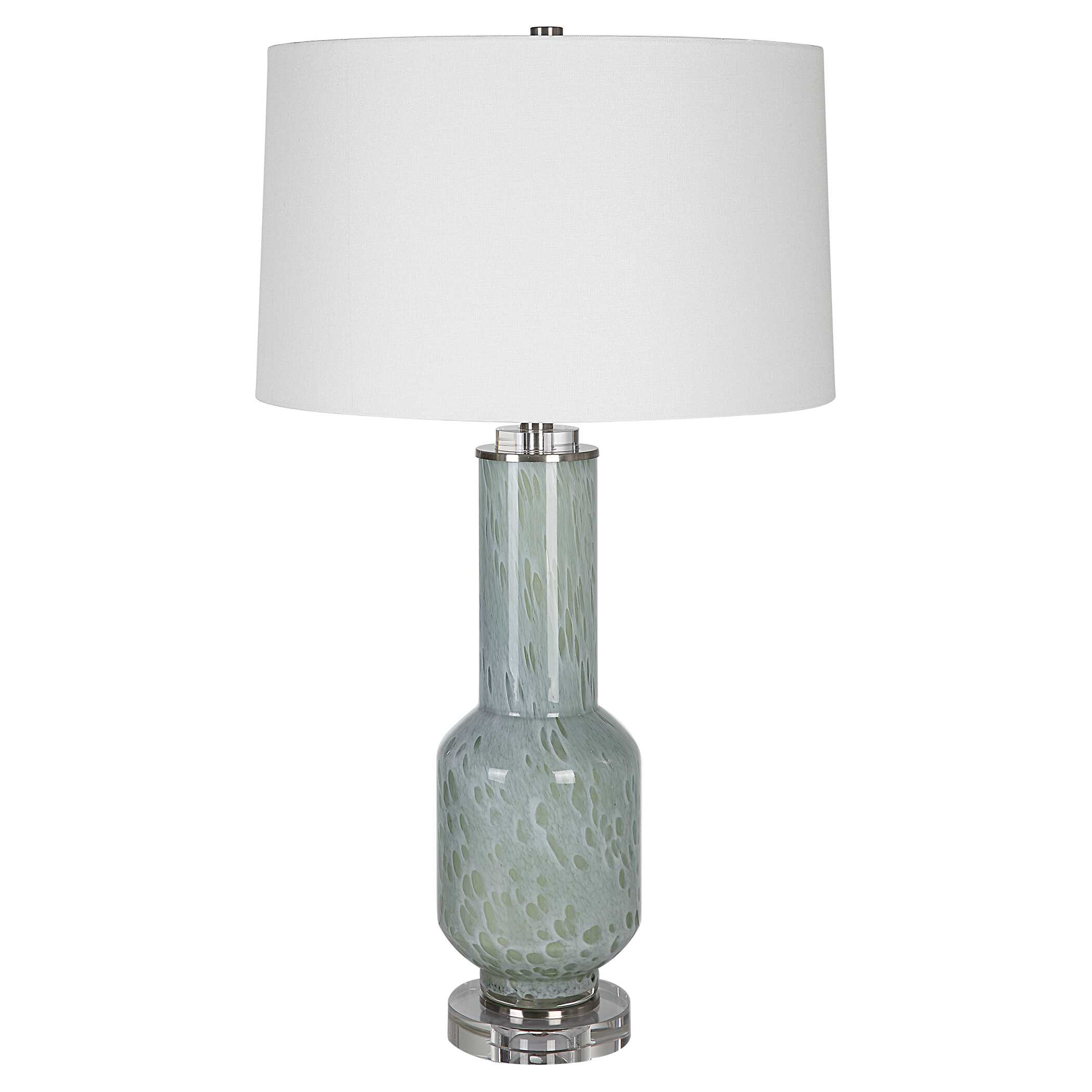 Imperia Aqua Gray Table Lamp, by Uttermost, 17" width x 30" height x 17" depth View 5