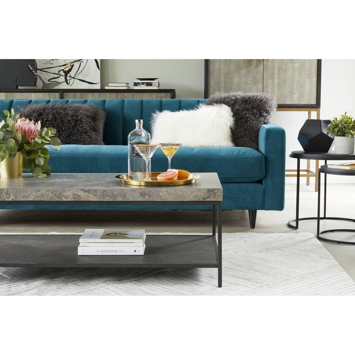 Roost Nesting Tables Black Set Of 2, Side & End Table by Moe's Home, 19.75" width x 18.25" height x 19.75" depth View 7