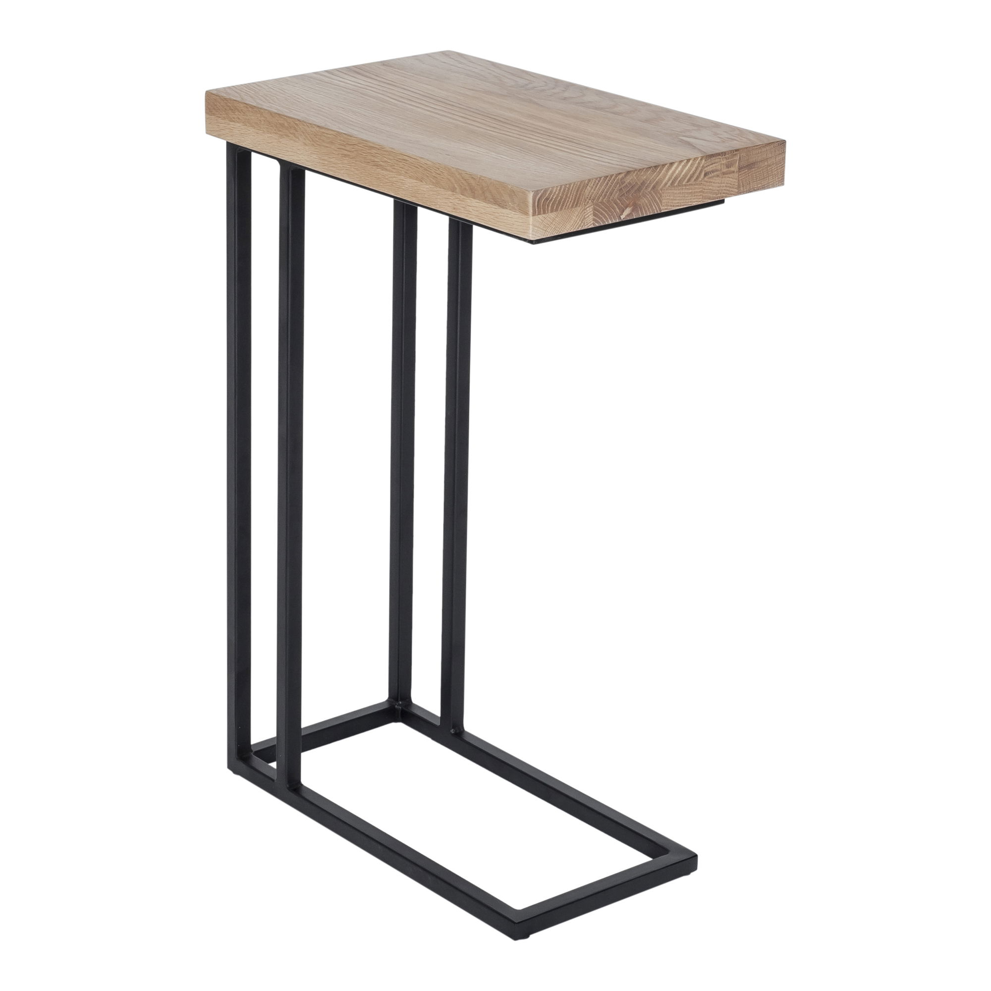 Mila C Shaped Side Table Natural, Side & End Table by Moe's Home, 16.5" width x 23.5" height x 10" depth View 2