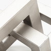Link Small Silver Metal Sculpture Decorative Object, by Mercana, 7" length x 7.09" width x 7.09" height thumbnail 11