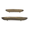 Stratum Oval Brass Bowls Set/2, Decorative Tray by Uttermost, 33.75" width x 4" height x 9.75" depth thumbnail 1