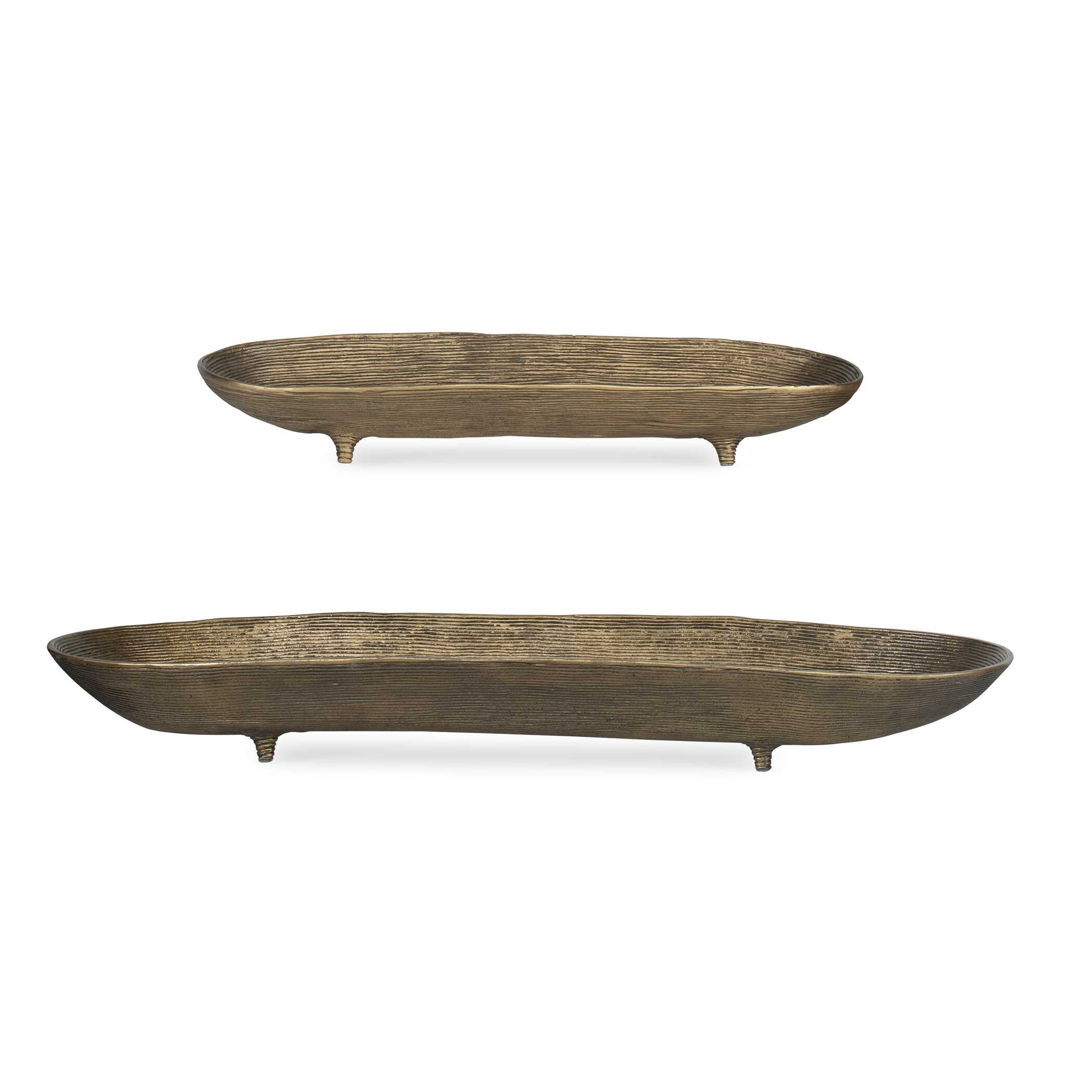 Stratum Oval Brass Bowls Set/2 large image 