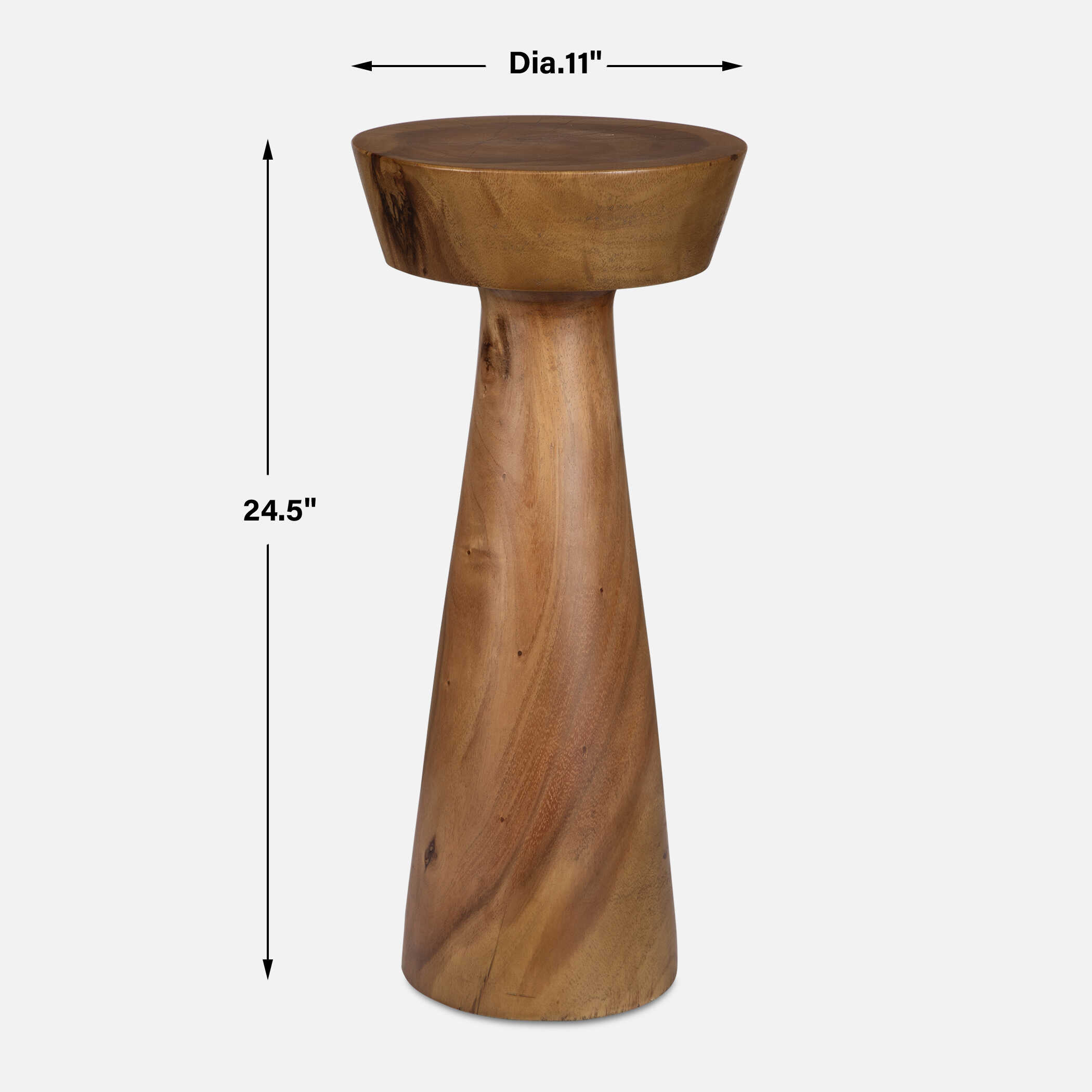 Mano Natural Drink Table, Furniture by Uttermost, 11" width x 24.5" height x 11" depth View 3