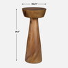 Mano Natural Drink Table, Side & End Table by Uttermost, 11" width x 24.5" height x 11" depth thumbnail 3