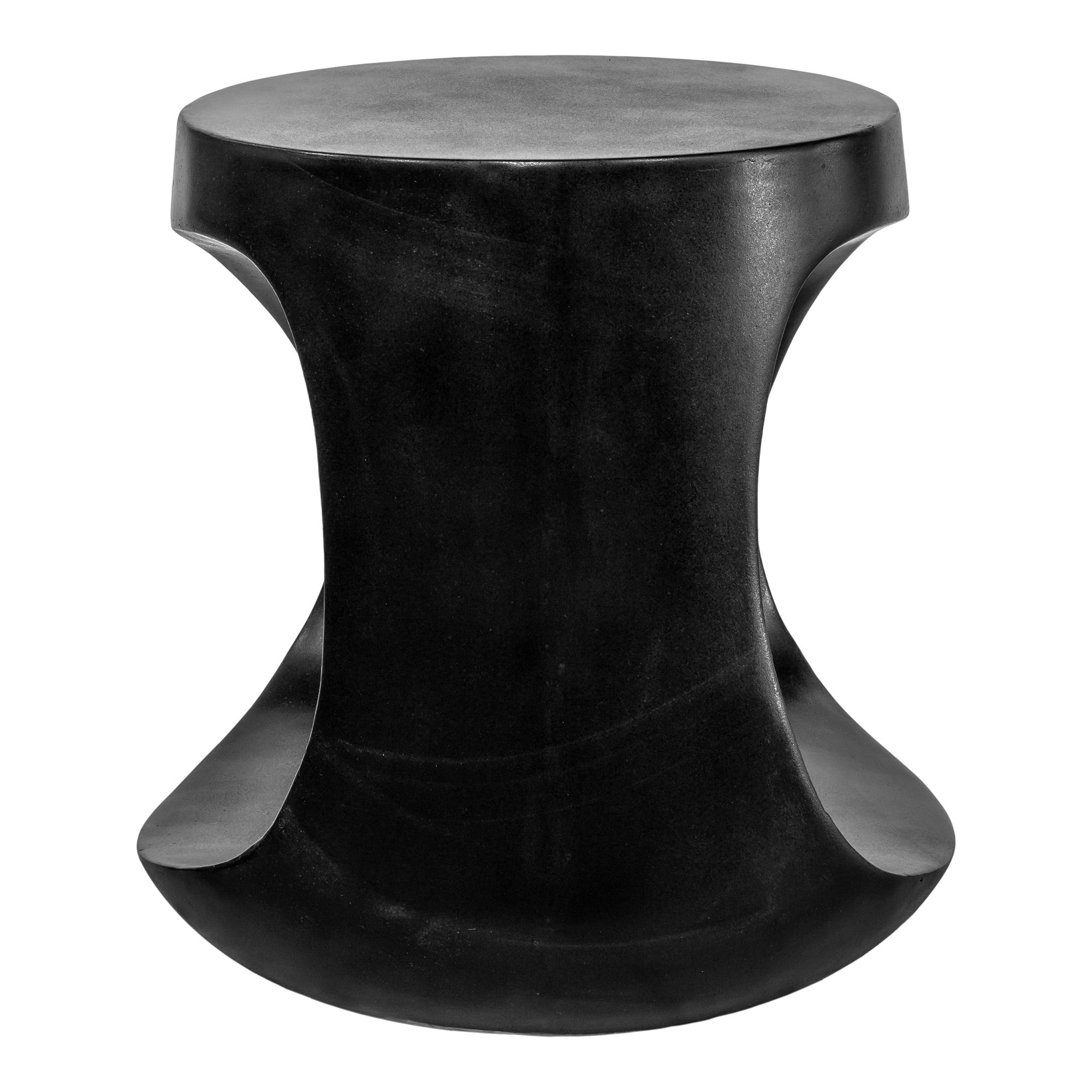 Rothko Outdoor Stool Black, Outdoor Chair by Moe's Home, 1'5.75" width x 1'5.75" height x 1'5.5" depth View 3