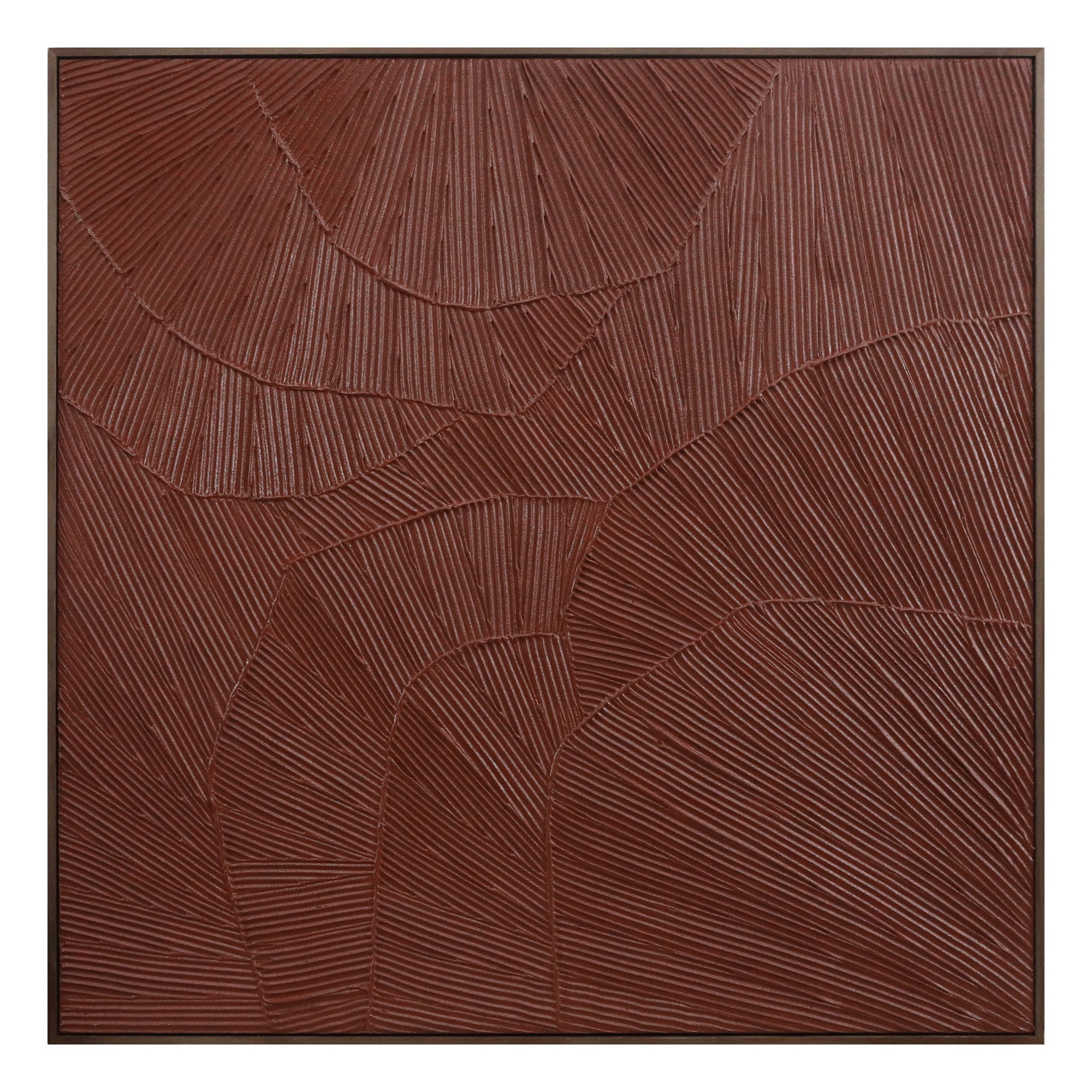 Flutter Framed Painting Maroon, by Moe's Home, 36" width x 36" height x 1.89" depth View 1