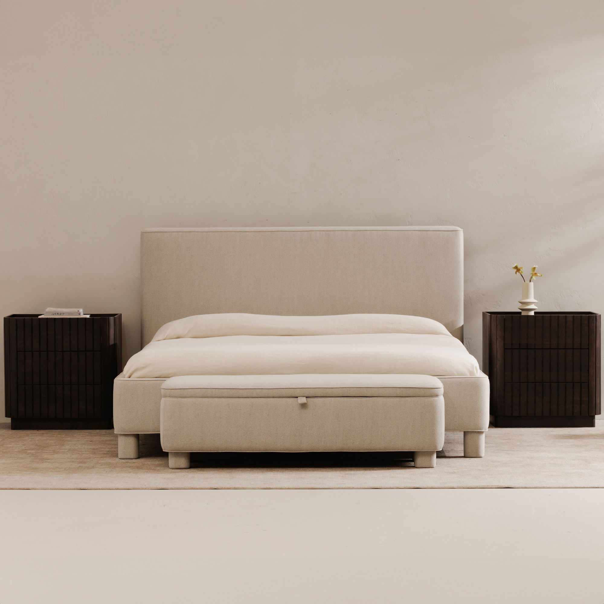 Ichigo King Bed Light Grey large image 