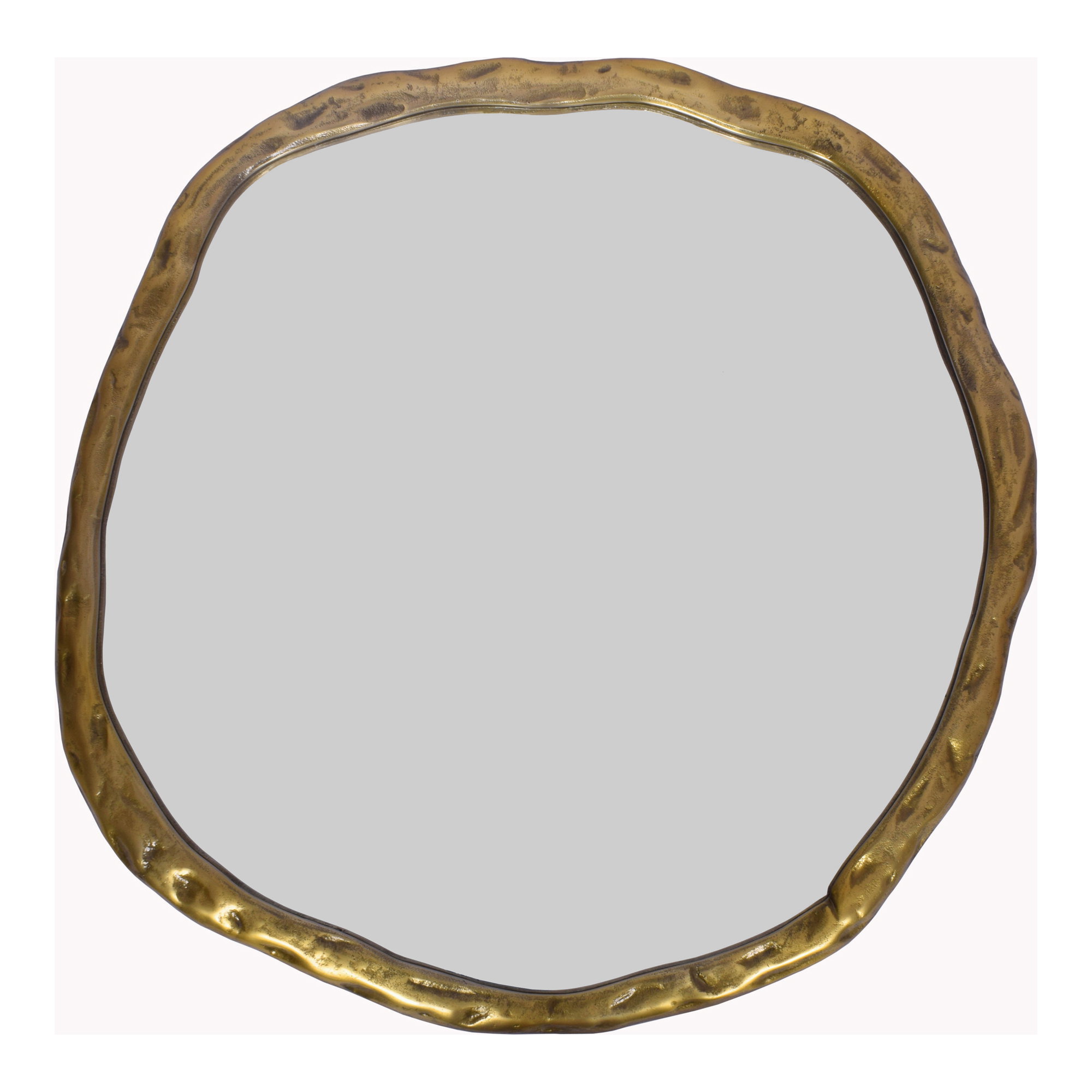 Foundry Large Mirror Gold, by Moe's Home, 36.5" width x 36.5" height x 1.5" depth View 1