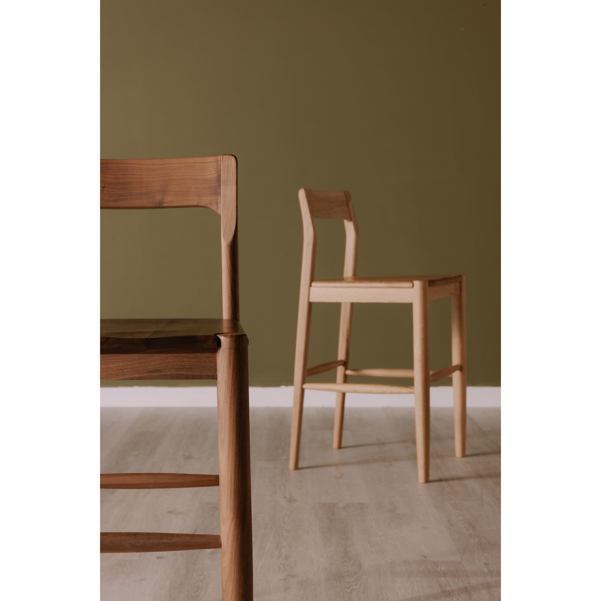 Owing Counter Stool Walnut Brown, Counter & Bar Stool by Moe's Home, 19.5" width x 38" height x 20" depth View 7