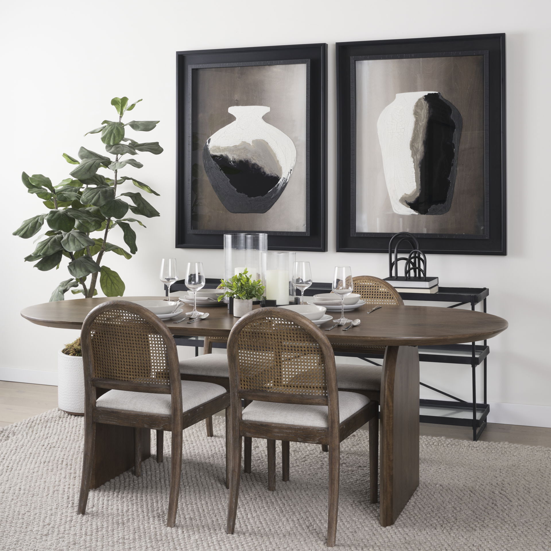 Price Small Matte Black Metal with Glass Hurricane Candle Holder, Candles & Candle Holder by Mercana, 8" length x 8" width x 11.5" height View 3