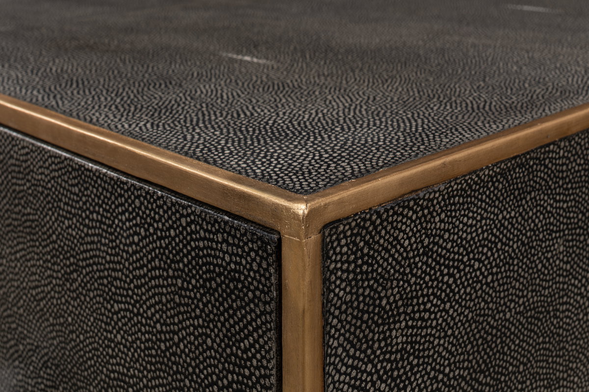 Grey Shagreen Dresser, by Sarreid, 1'8" length x 3'6" width x 2'10" height View 6
