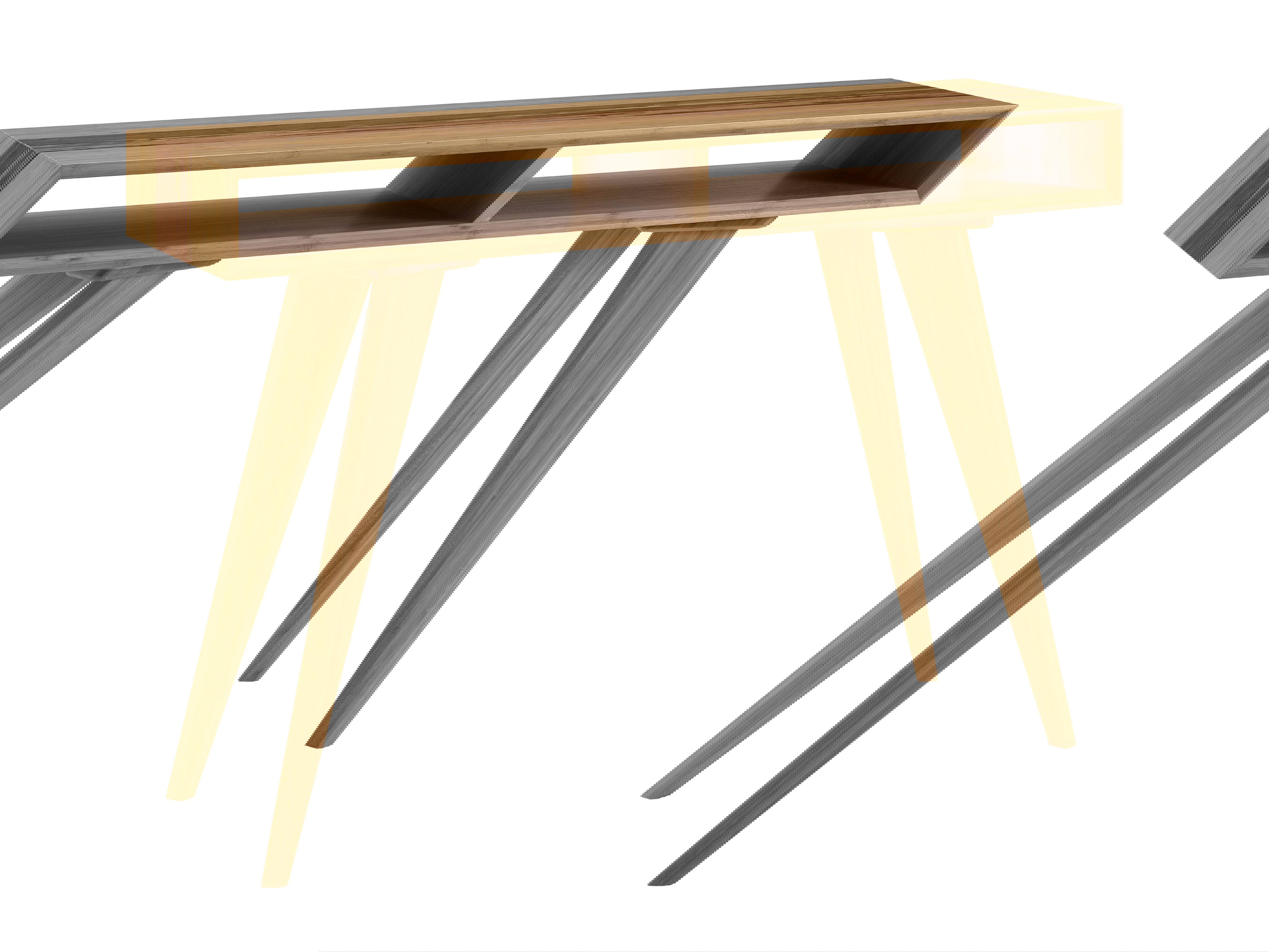 Azara Console Table, Caramelized, Living Room by Greenington, 14" length x 46" width x 32.5" height View 2