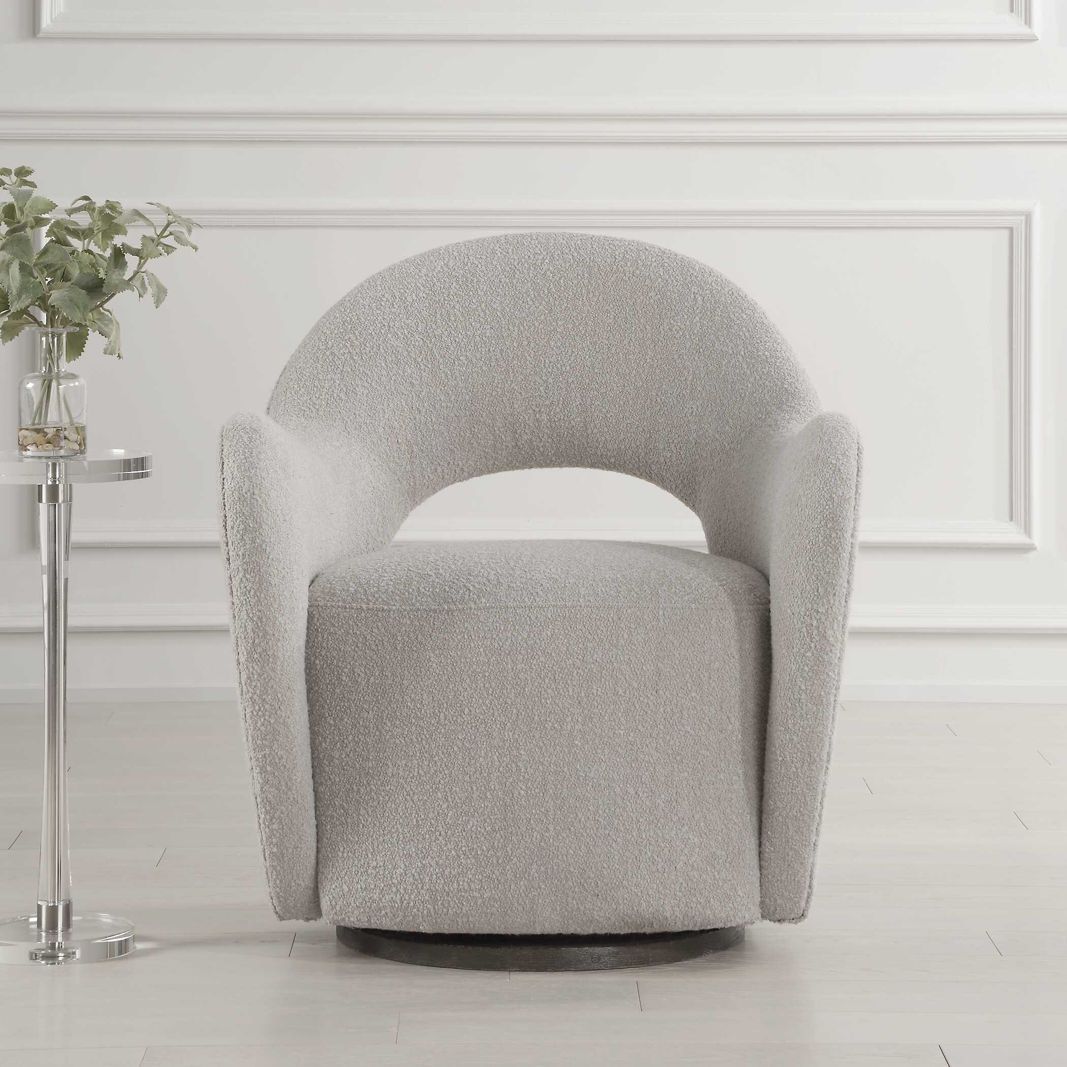 Wander Fabric Swivel Chair, Furniture by Uttermost, 28.25" width x 32.75" height x 33.5" depth View 2