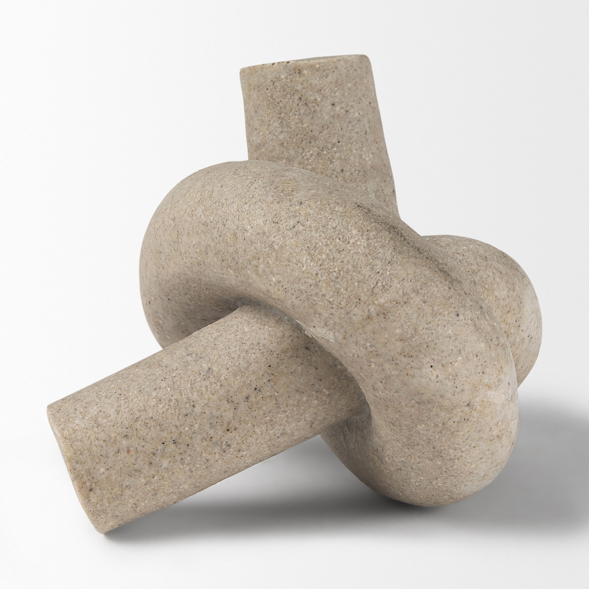 Otto Sandstone Resin Small Knot Sculpture Decorative Object, by Mercana, 7.99" length x 7.01" width x 5" height View 6