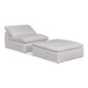 Clay Ottoman Cream White, by Moe's Home, 44.5" width x 19.5" height x 44.5" depth thumbnail 7
