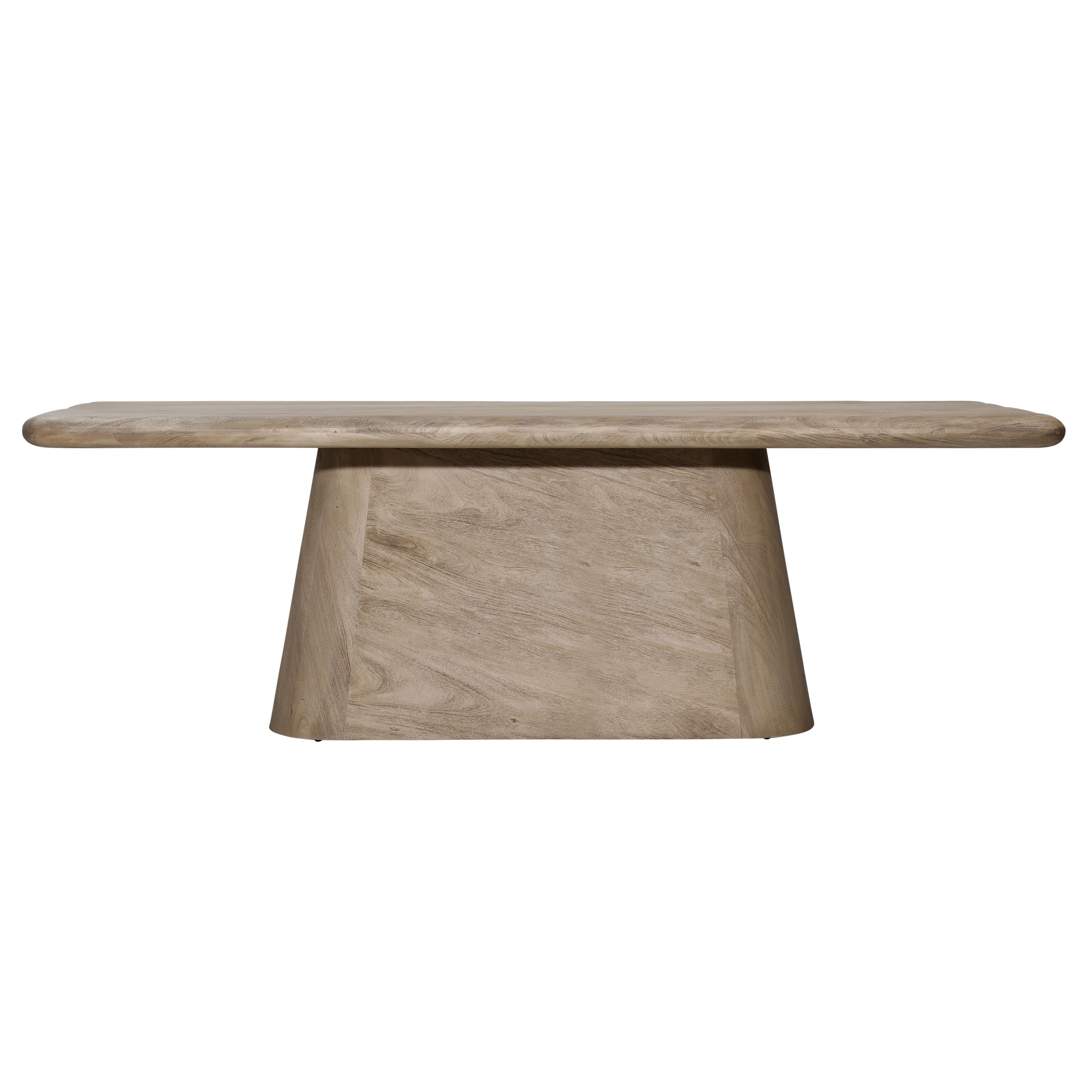 Marci Dining Table Weathered Natural 94', by Dovetail, 94" width x 30" height x 38" depth View 2